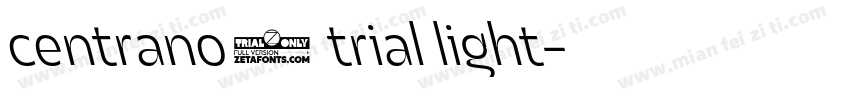 centrano1 trial light字体转换